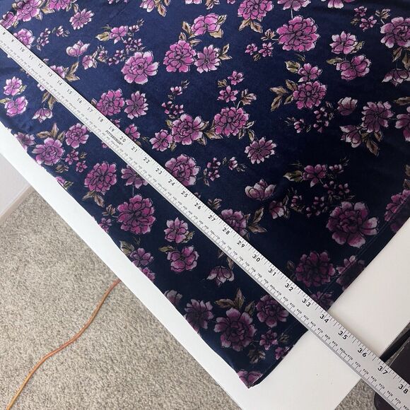 1 State Dress Womens Medium Mini Floral Velvet Velour Holiday Soft Whimsigoth - Picture 8 of 11